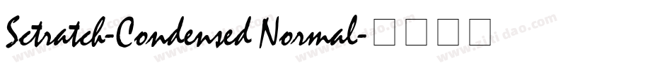 Sctratch-Condensed Normal字体转换